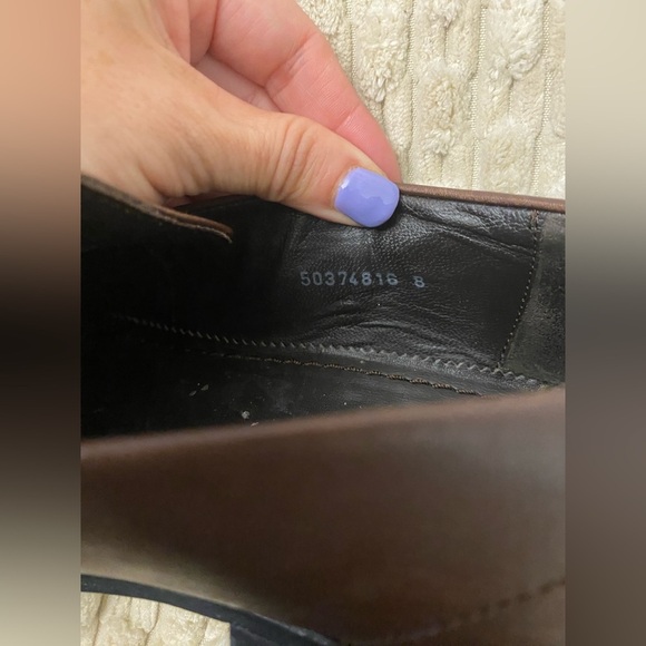 Hugo Boss Penny Loafers Men's 8 Dark Brown Leather Dress, runs large - Picture 13 of 16